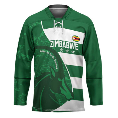 Zimbabwe Rugby Custom Hockey Jersey Sables 3rd Champions Proud