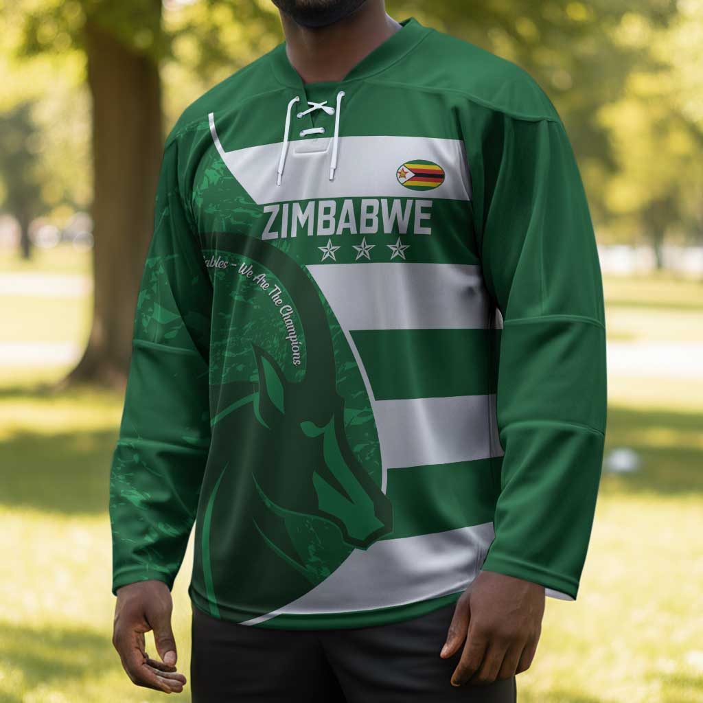 Zimbabwe Rugby Custom Hockey Jersey Sables 3rd Champions Proud