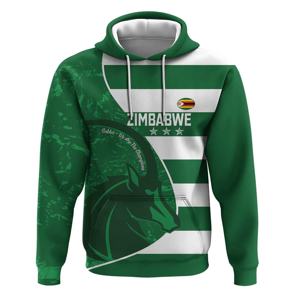 Zimbabwe Rugby Custom Hoodie Sables 3rd Champions Proud - African Pride