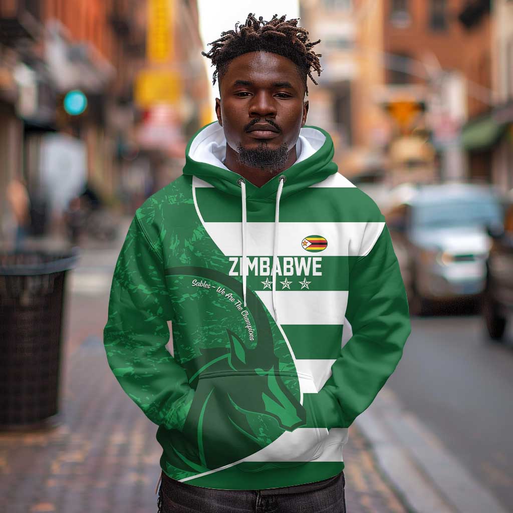 Zimbabwe Rugby Custom Hoodie Sables 3rd Champions Proud - African Pride