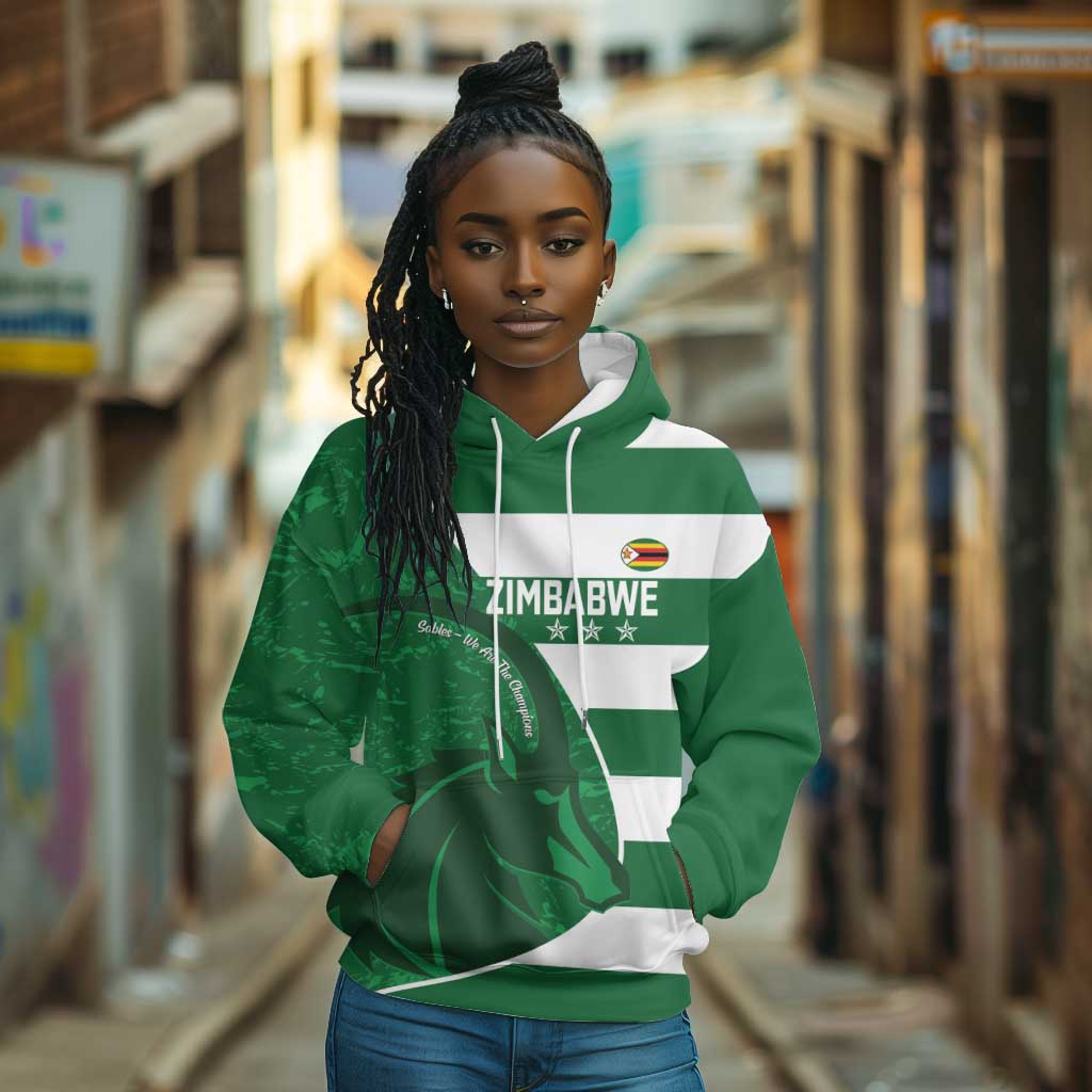 Zimbabwe Rugby Custom Hoodie Sables 3rd Champions Proud - African Pride