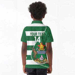 Zimbabwe Rugby Custom Kid Polo Shirt Sables 3rd Champions Proud - African Pride