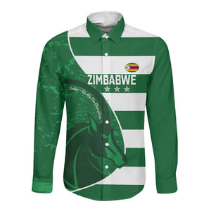 Zimbabwe Rugby Custom Long Sleeve Button Shirt Sables 3rd Champions Proud - African Pride