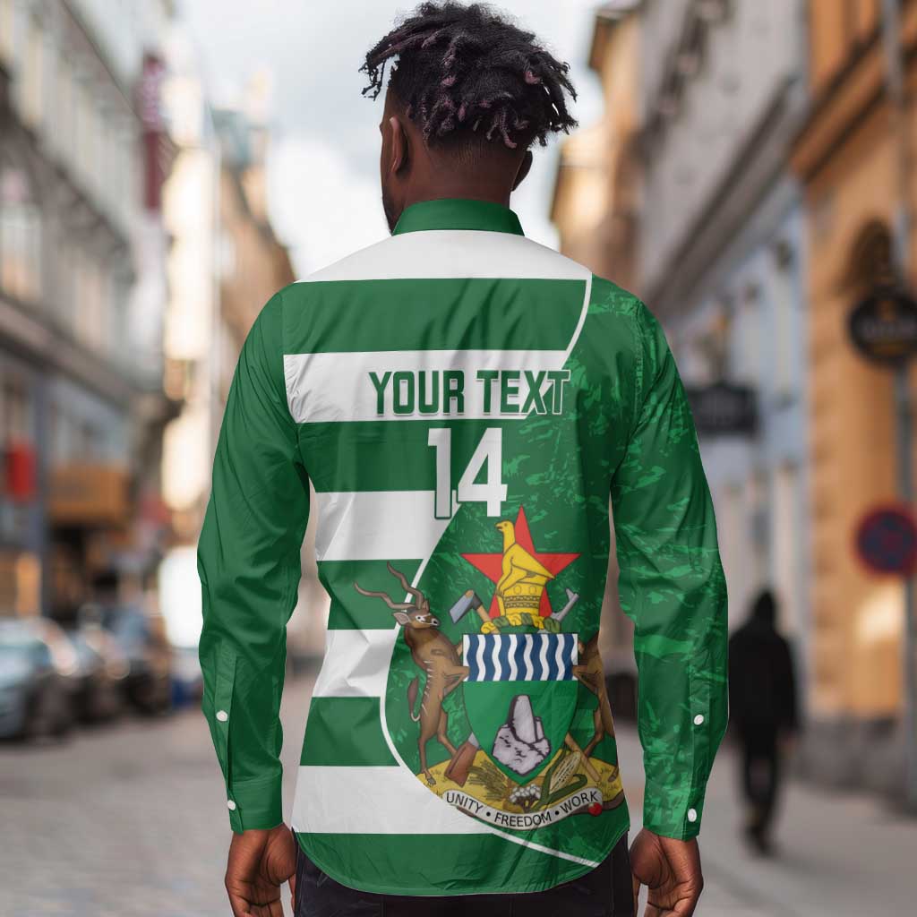 Zimbabwe Rugby Custom Long Sleeve Button Shirt Sables 3rd Champions Proud - African Pride