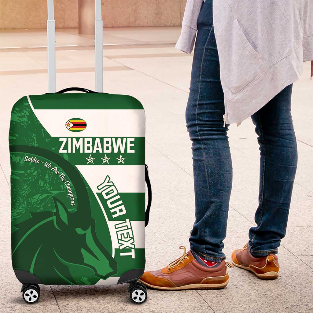 Zimbabwe Rugby Custom Luggage Cover Sables 3rd Champions Proud - African Pride