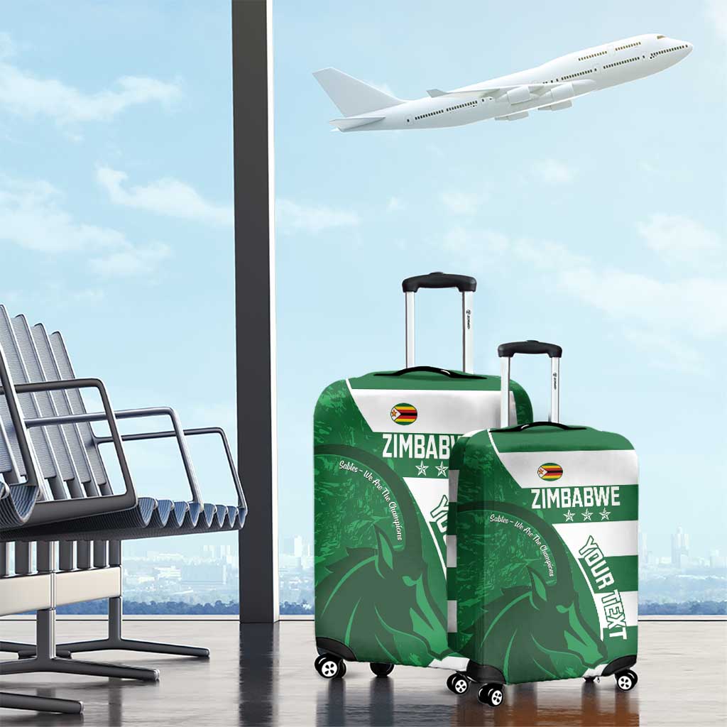 Zimbabwe Rugby Custom Luggage Cover Sables 3rd Champions Proud - African Pride