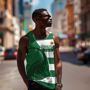 Zimbabwe Rugby Custom Men Tank Top Sables 3rd Champions Proud - African Pride