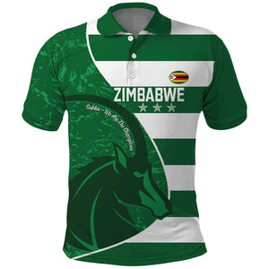 Zimbabwe Rugby Custom Polo Shirt Sables 3rd Champions Proud - African Pride