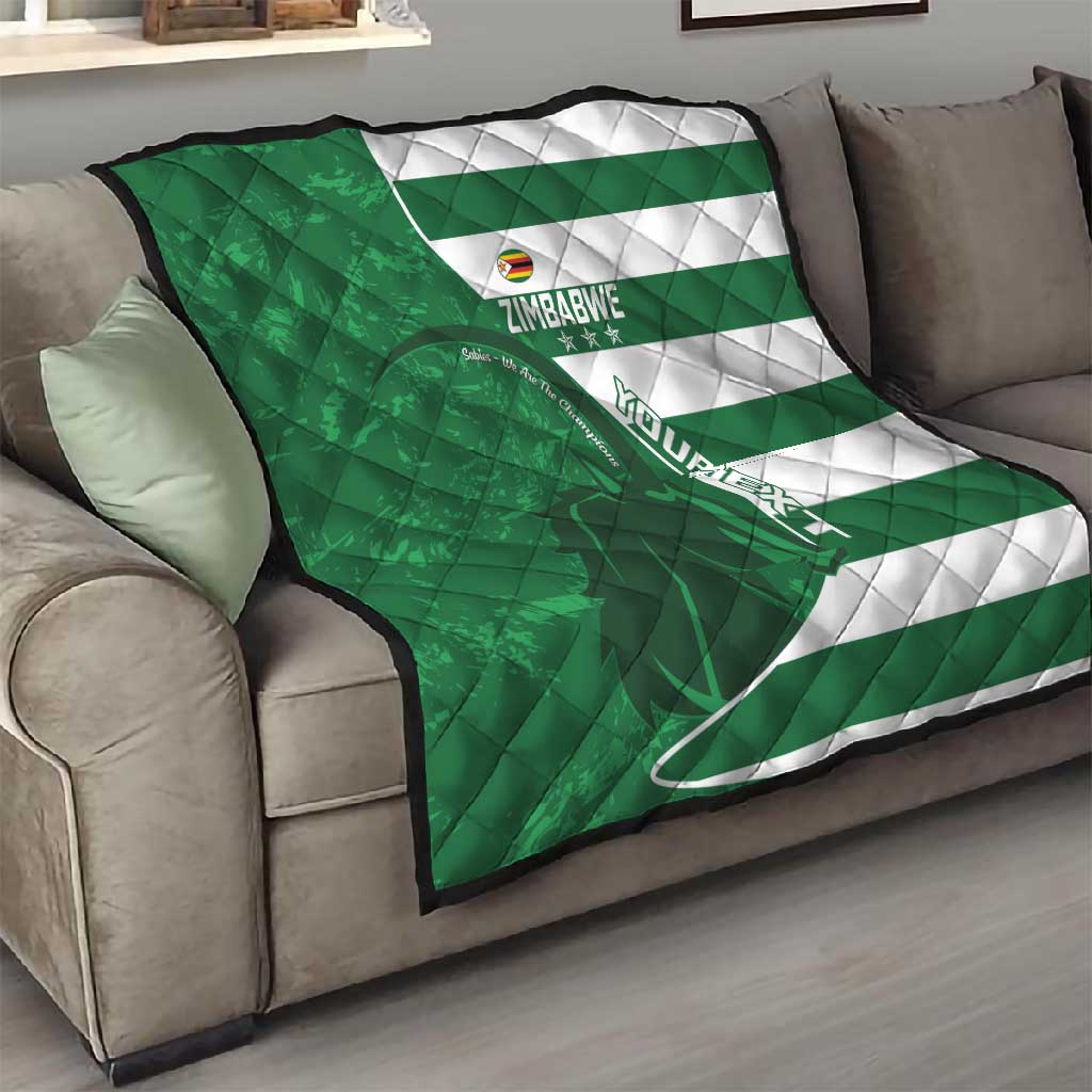 Zimbabwe Rugby Custom Quilt Sables 3rd Champions Proud - African Pride