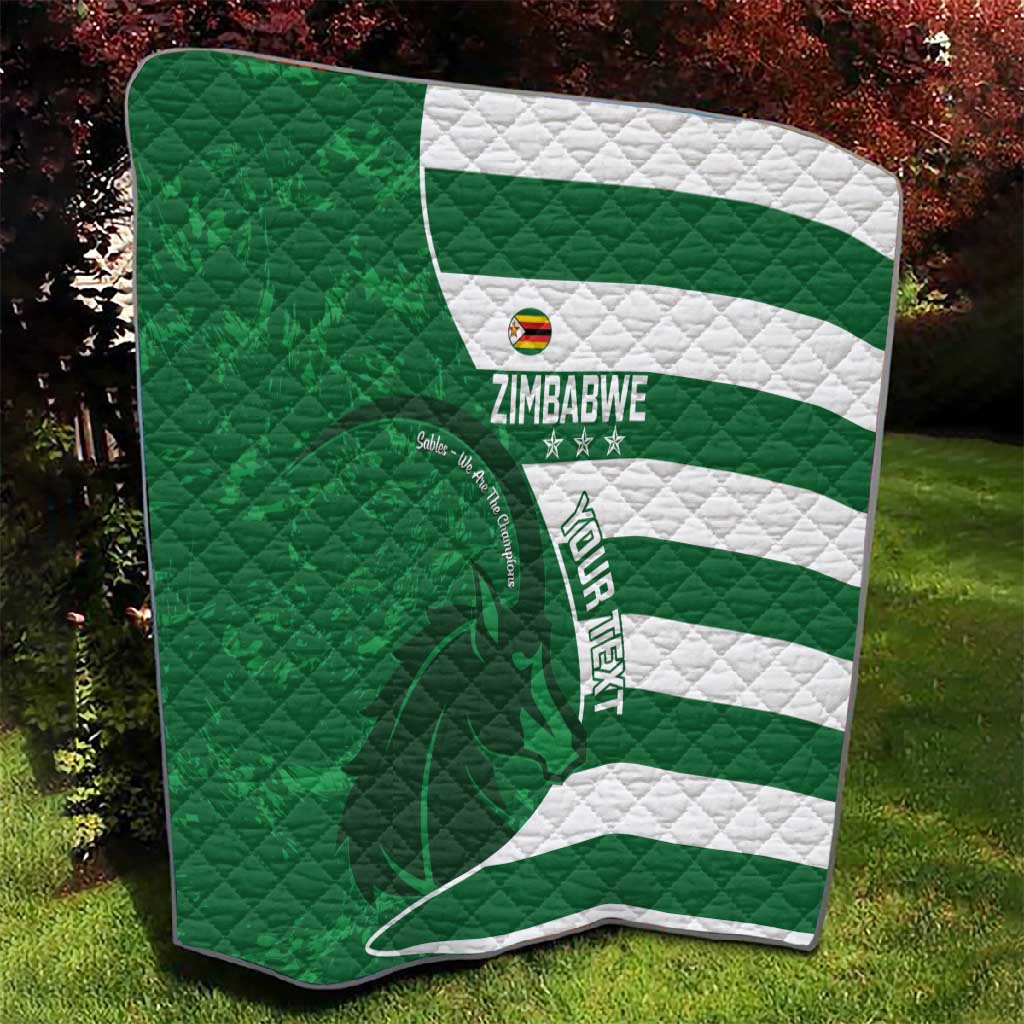 Zimbabwe Rugby Custom Quilt Sables 3rd Champions Proud - African Pride