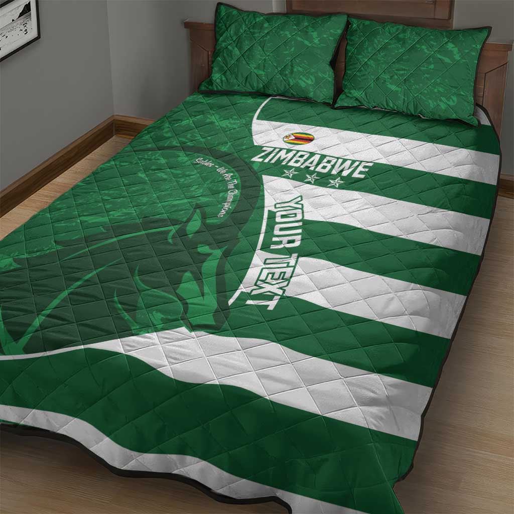 Zimbabwe Rugby Custom Quilt Bed Set Sables 3rd Champions Proud - African Pride