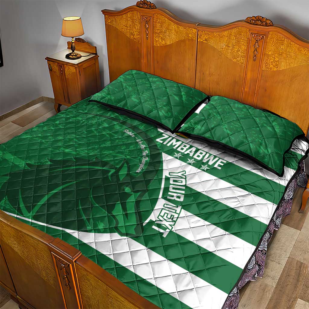 Zimbabwe Rugby Custom Quilt Bed Set Sables 3rd Champions Proud - African Pride