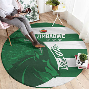 Zimbabwe Rugby Custom Round Carpet Sables 3rd Champions Proud - African Pride