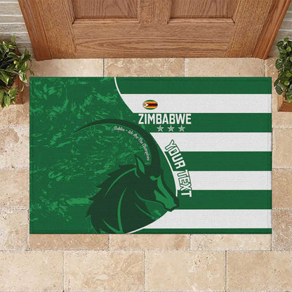 Zimbabwe Rugby Custom Rubber Doormat Sables 3rd Champions Proud - African Pride