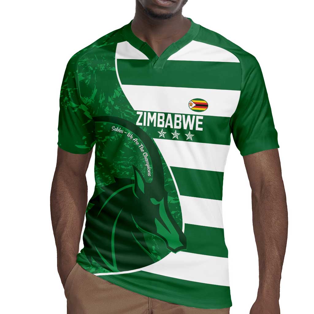 Zimbabwe Rugby Custom Rugby Jersey Sables 3rd Champions Proud - African Pride