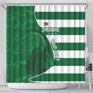 Zimbabwe Rugby Custom Shower Curtain Sables 3rd Champions Proud - African Pride