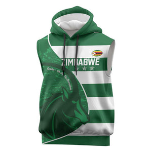 Zimbabwe Rugby Custom Sleeveless Hoodie Sables 3rd Champions Proud - African Pride