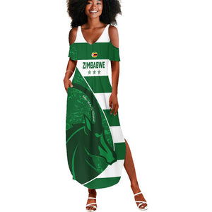 Zimbabwe Rugby Custom Summer Maxi Dress Sables 3rd Champions Proud - African Pride