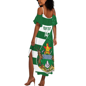 Zimbabwe Rugby Custom Summer Maxi Dress Sables 3rd Champions Proud - African Pride