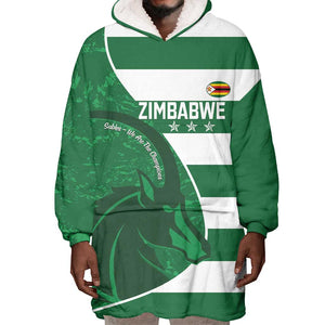 Zimbabwe Rugby Custom Wearable Blanket Hoodie Sables 3rd Champions Proud - African Pride