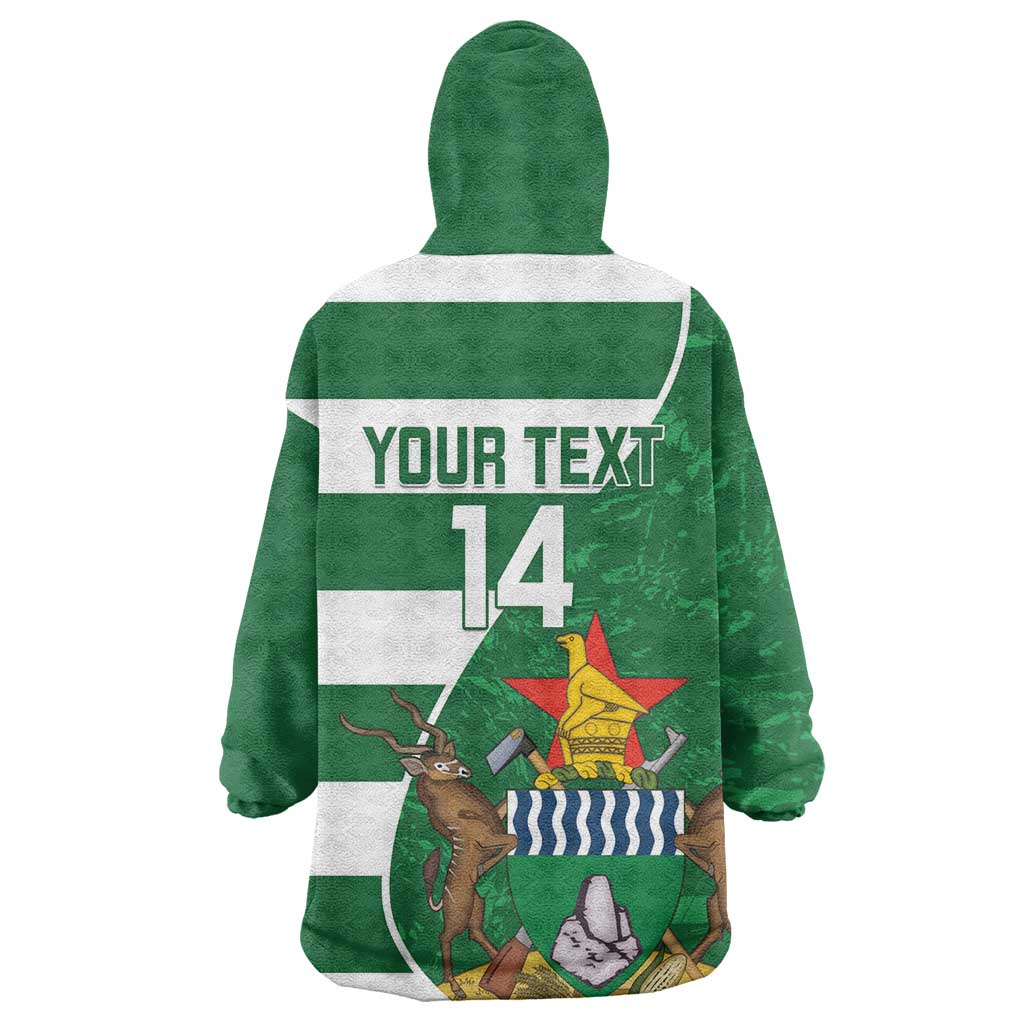 Zimbabwe Rugby Custom Wearable Blanket Hoodie Sables 3rd Champions Proud - African Pride