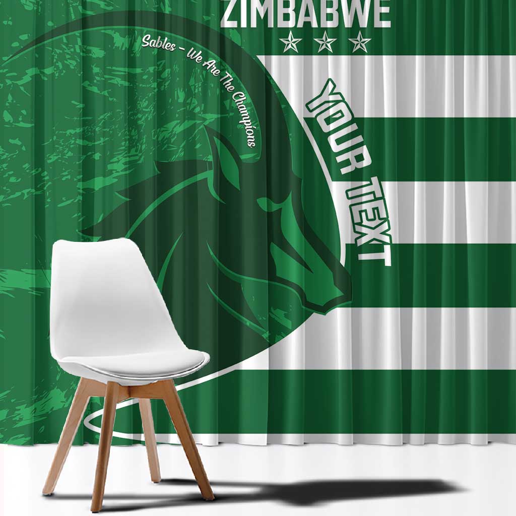 Zimbabwe Rugby Custom Window Curtain Sables 3rd Champions Proud - African Pride