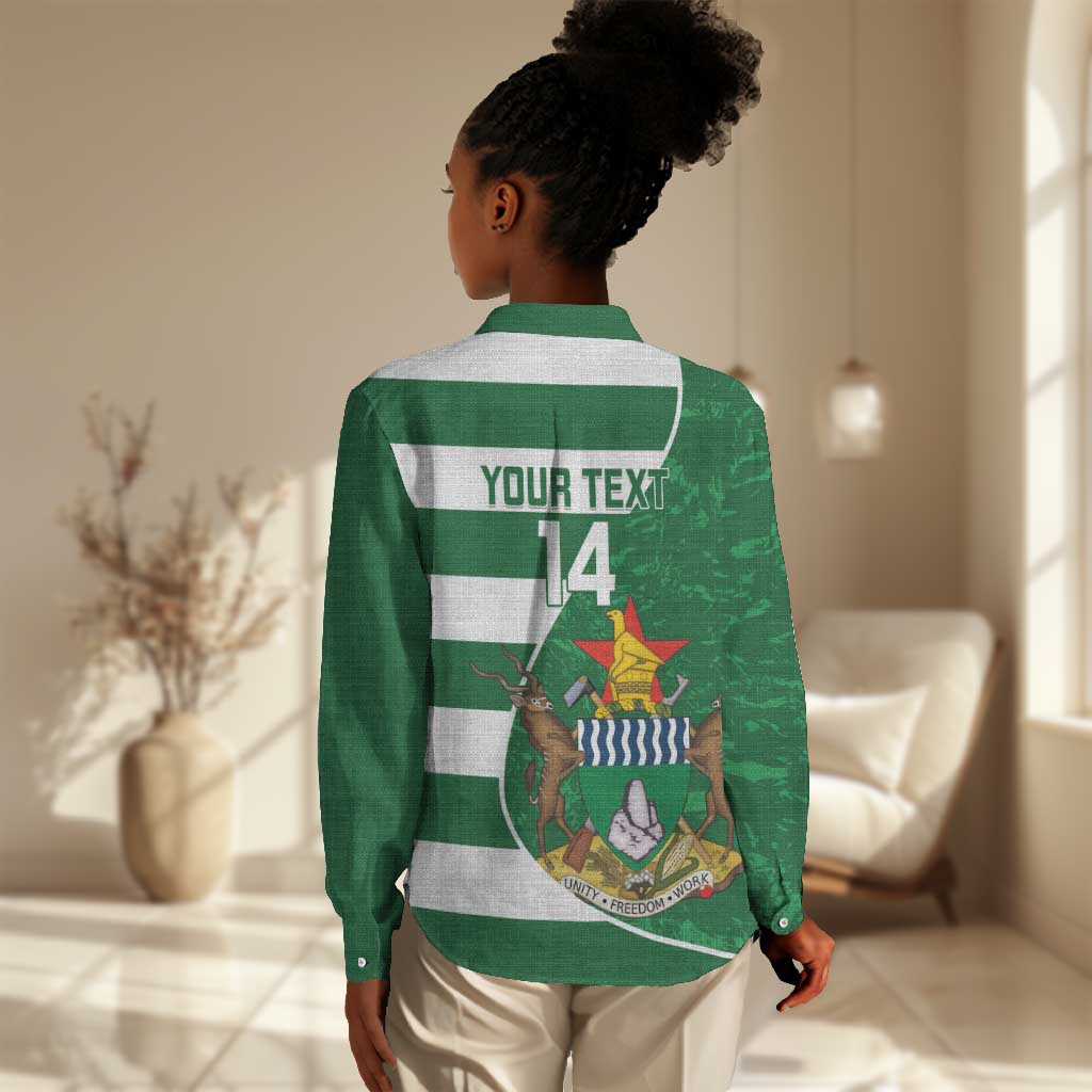 Zimbabwe Rugby Custom Women Casual Shirt Sables 3rd Champions Proud - African Pride