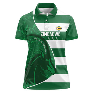 Zimbabwe Rugby Custom Women Polo Shirt Sables 3rd Champions Proud - African Pride