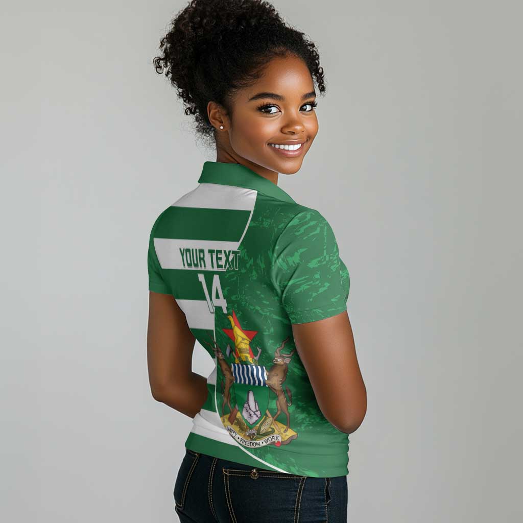 Zimbabwe Rugby Custom Women Polo Shirt Sables 3rd Champions Proud - African Pride