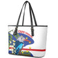 Cape Verde Leather Tote Bag Grey-Headed Kingfisher Mix Honey Locust