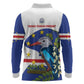 Cape Verde Long Sleeve Polo Shirt Grey-Headed Kingfisher Mix Honey Locust