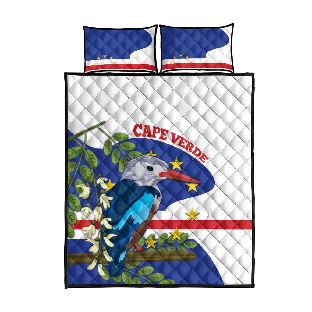 Cape Verde Quilt Bed Set Grey-Headed Kingfisher Mix Honey Locust