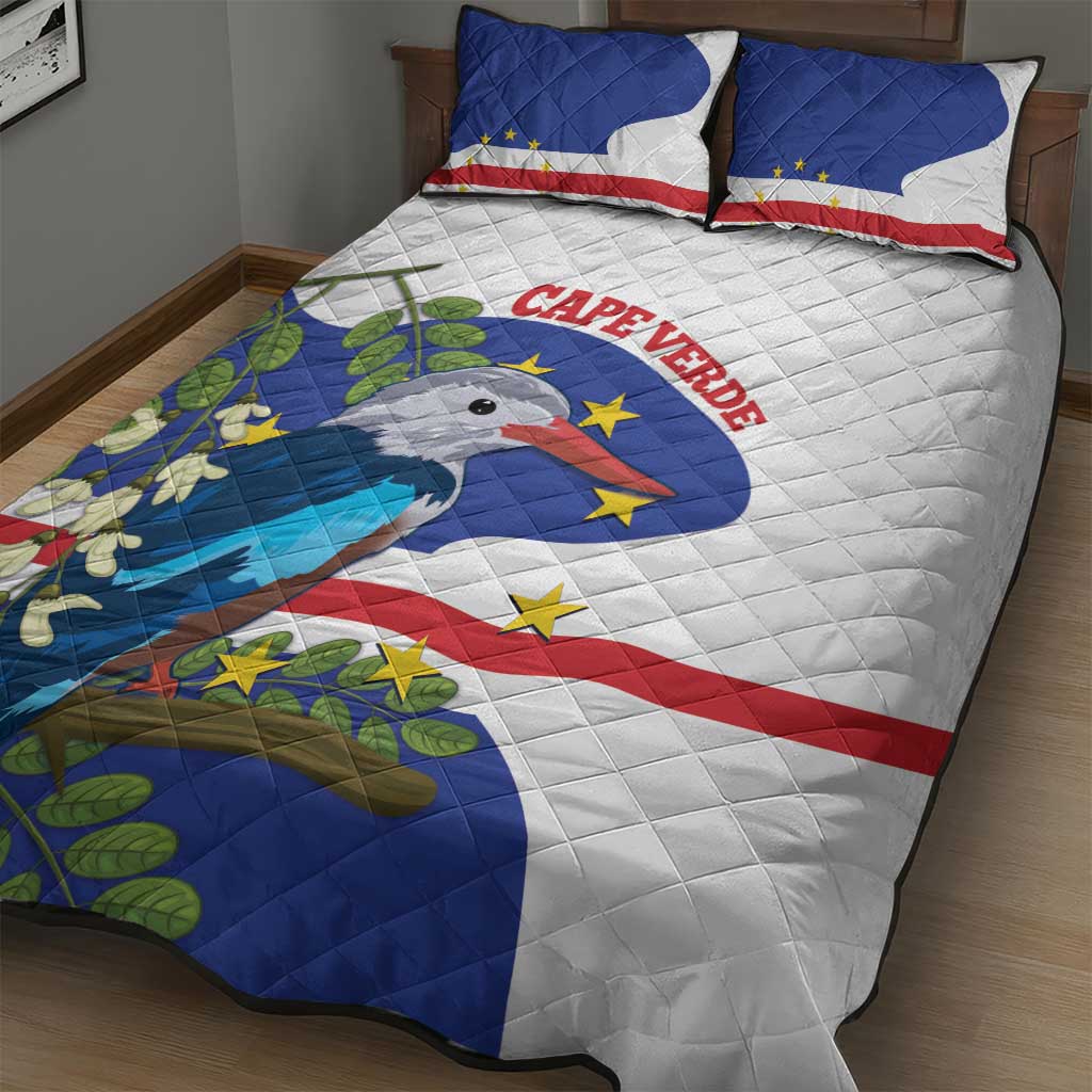 Cape Verde Quilt Bed Set Grey-Headed Kingfisher Mix Honey Locust