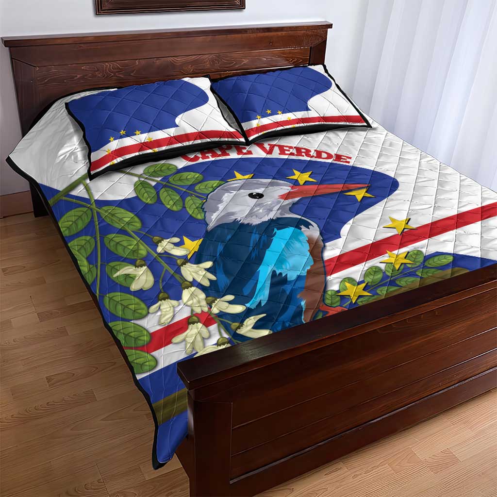 Cape Verde Quilt Bed Set Grey-Headed Kingfisher Mix Honey Locust