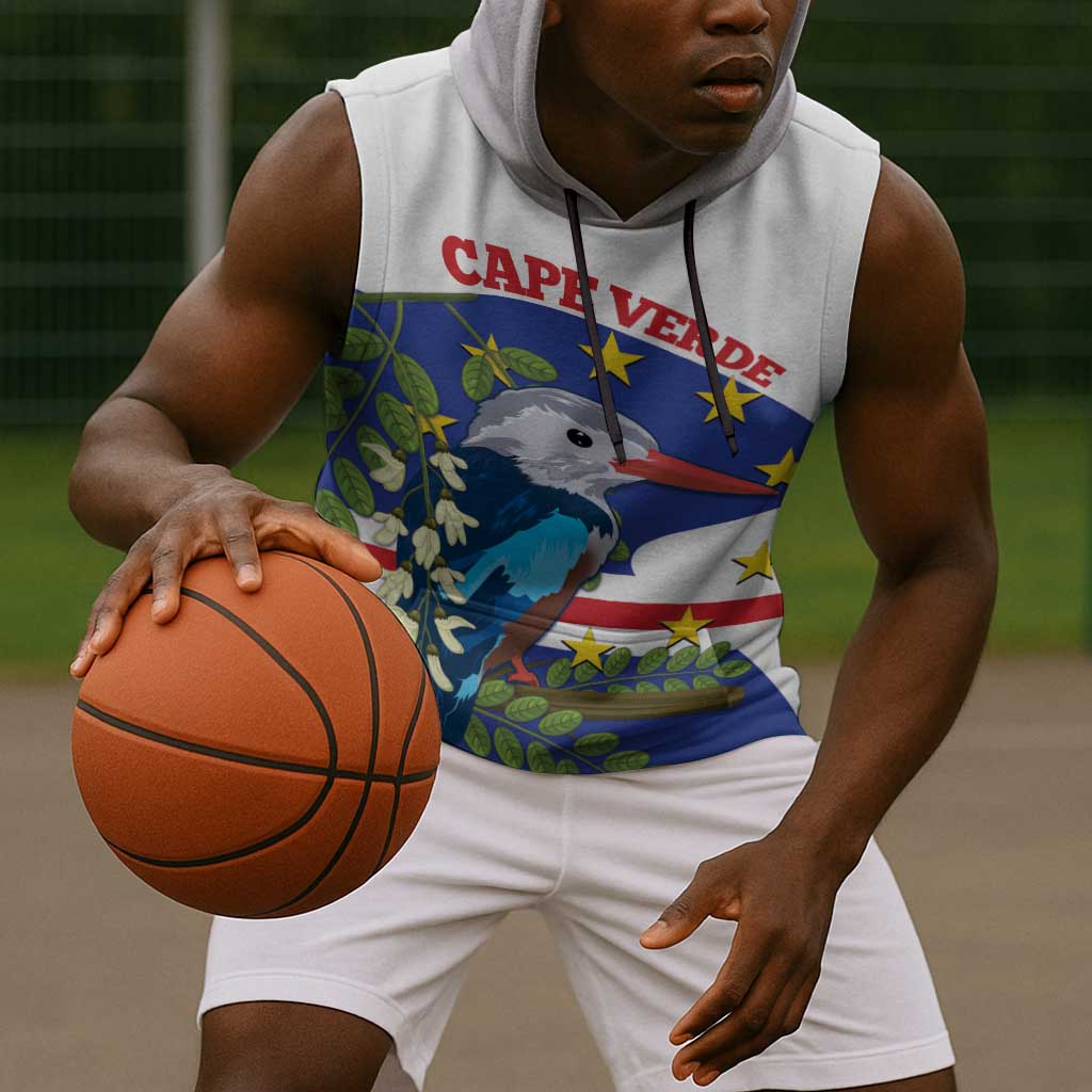 Cape Verde Sleeveless Hoodie Grey-Headed Kingfisher Mix Honey Locust - African Pride