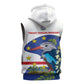 Cape Verde Sleeveless Zip Hoodie Grey-Headed Kingfisher Mix Honey Locust - African Pride