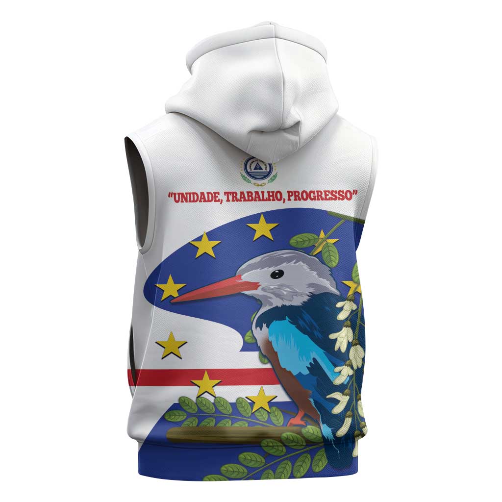 Cape Verde Sleeveless Zip Hoodie Grey-Headed Kingfisher Mix Honey Locust - African Pride