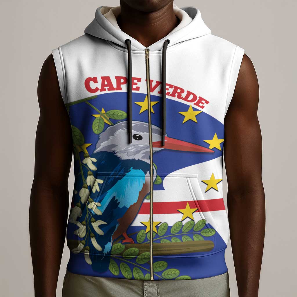 Cape Verde Sleeveless Zip Hoodie Grey-Headed Kingfisher Mix Honey Locust - African Pride