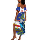 Cape Verde Summer Maxi Dress Grey-Headed Kingfisher Mix Honey Locust