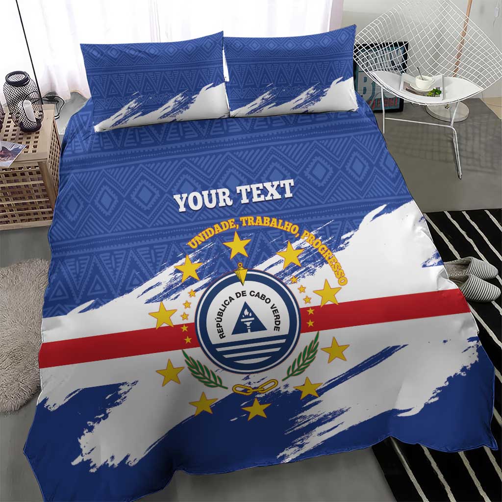 Personalized Cape Verde Bedding Set Coat Of Arms - African Pattern