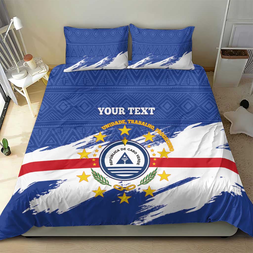 Personalized Cape Verde Bedding Set Coat Of Arms - African Pattern