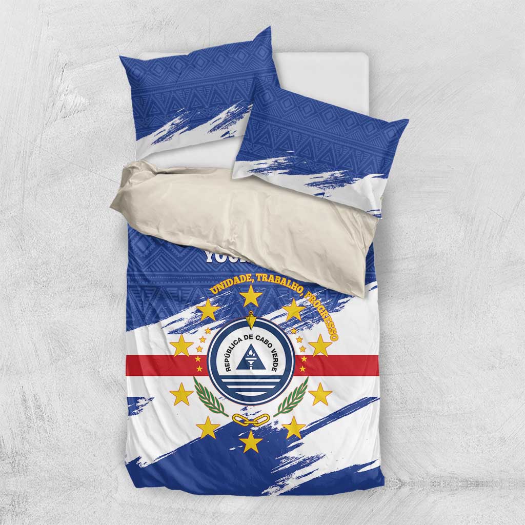 Personalized Cape Verde Bedding Set Coat Of Arms - African Pattern