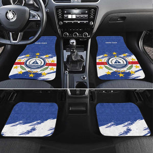 Personalized Cape Verde Car Mats Coat Of Arms - African Pattern