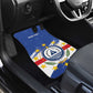 Personalized Cape Verde Car Mats Coat Of Arms - African Pattern