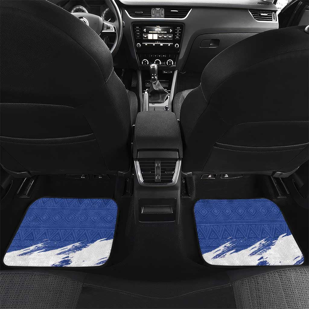 Personalized Cape Verde Car Mats Coat Of Arms - African Pattern