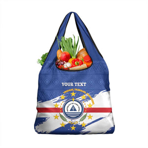 Personalized Cape Verde Grocery Bag Coat Of Arms - African Pattern