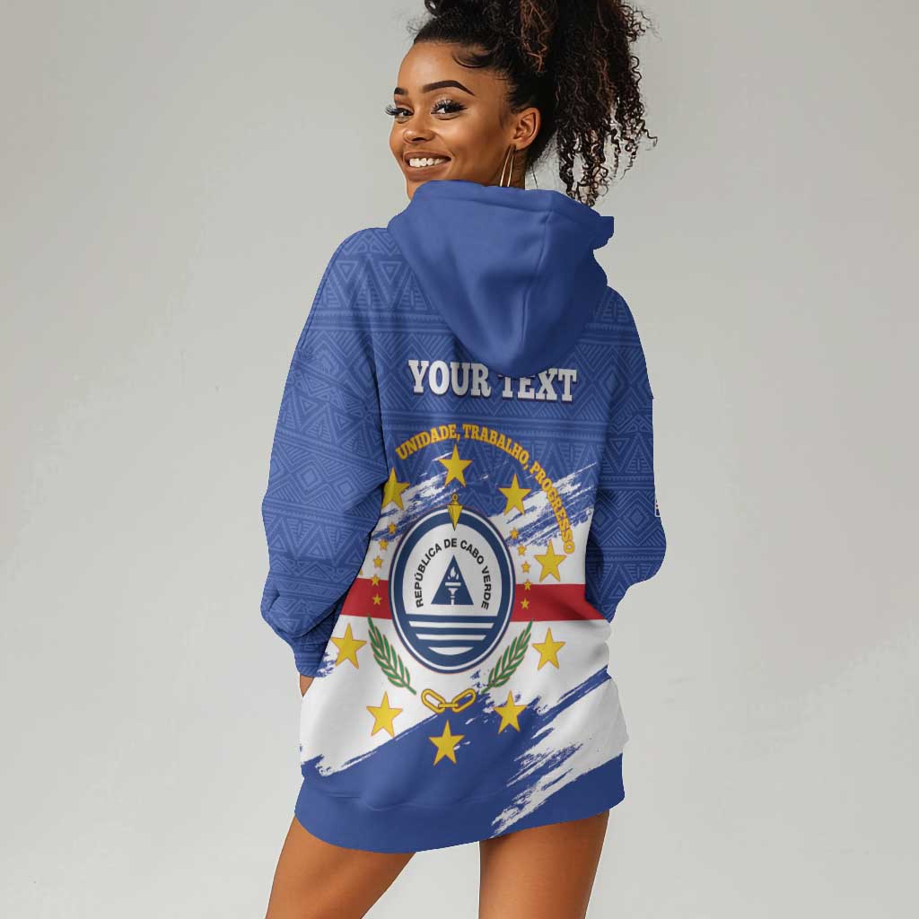 Personalized Cape Verde Hoodie Dress Coat Of Arms - African Pattern