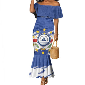 Personalized Cape Verde Mermaid Dress Coat Of Arms - African Pattern