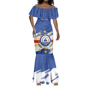 Personalized Cape Verde Mermaid Dress Coat Of Arms - African Pattern