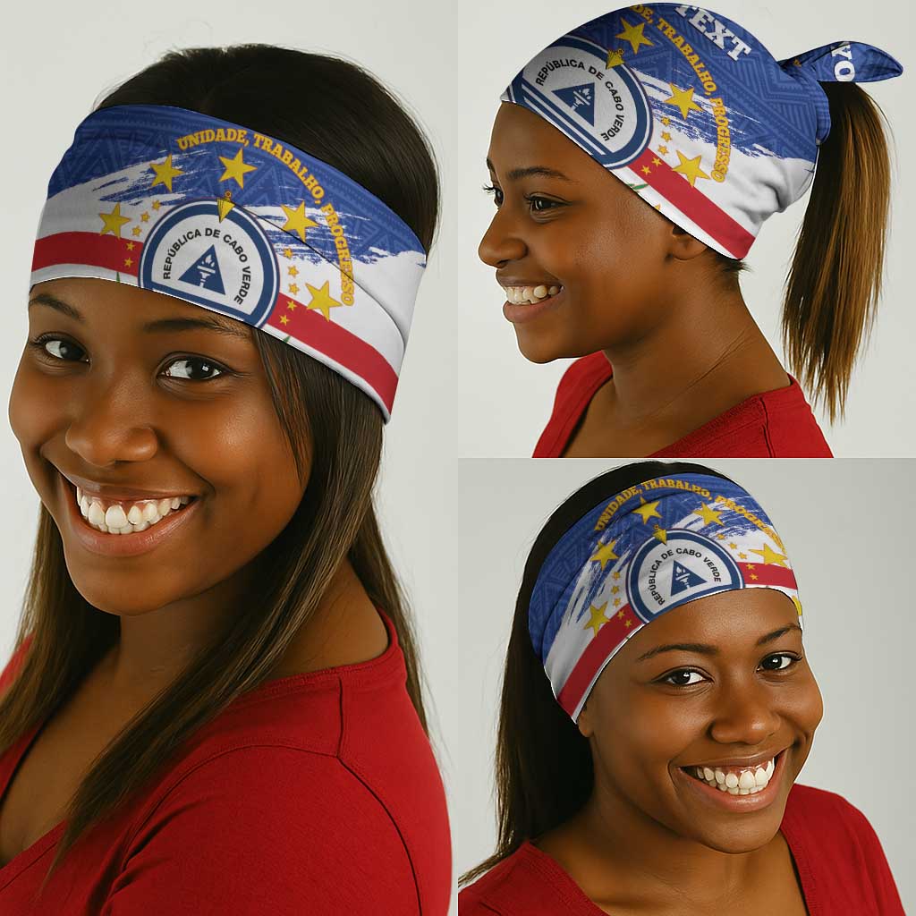Personalized Cape Verde Neck Gaiter Coat Of Arms - African Pattern LT14